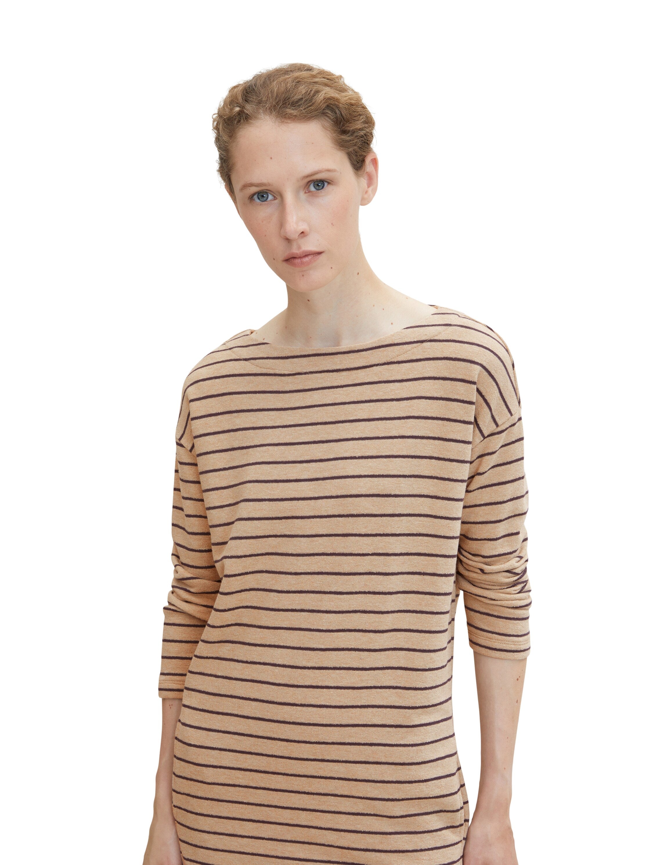 Beige Anthracite Stripe Dress Tom Tailor