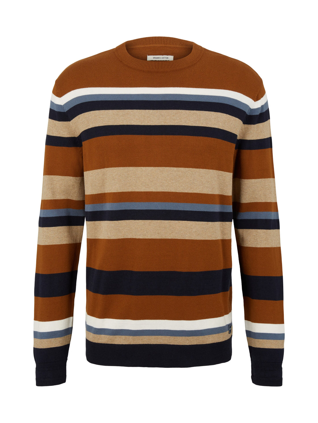 Sand Brown Navy Stripe Sweater