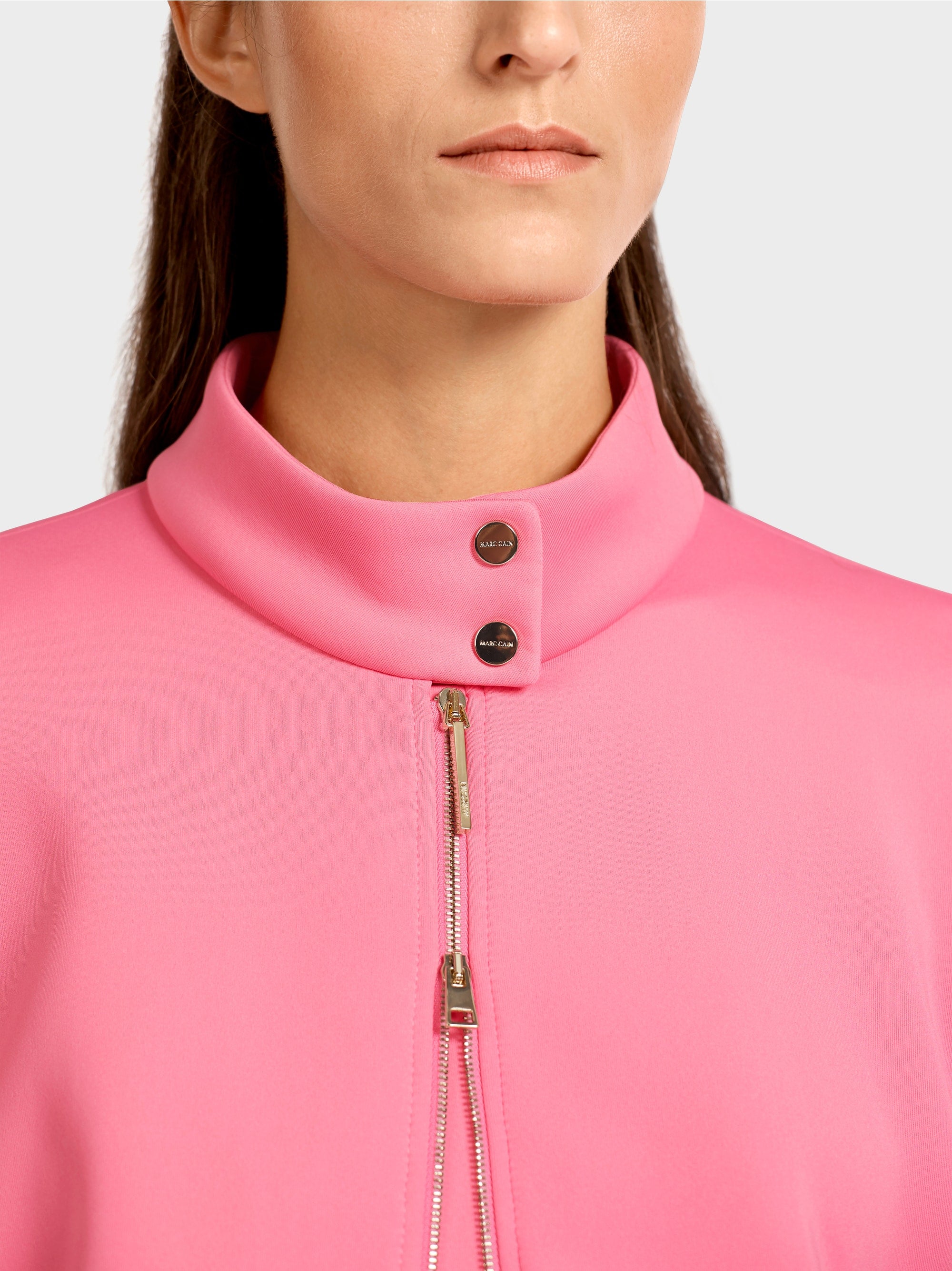 Jersey Jacket With Stand-Up Collar