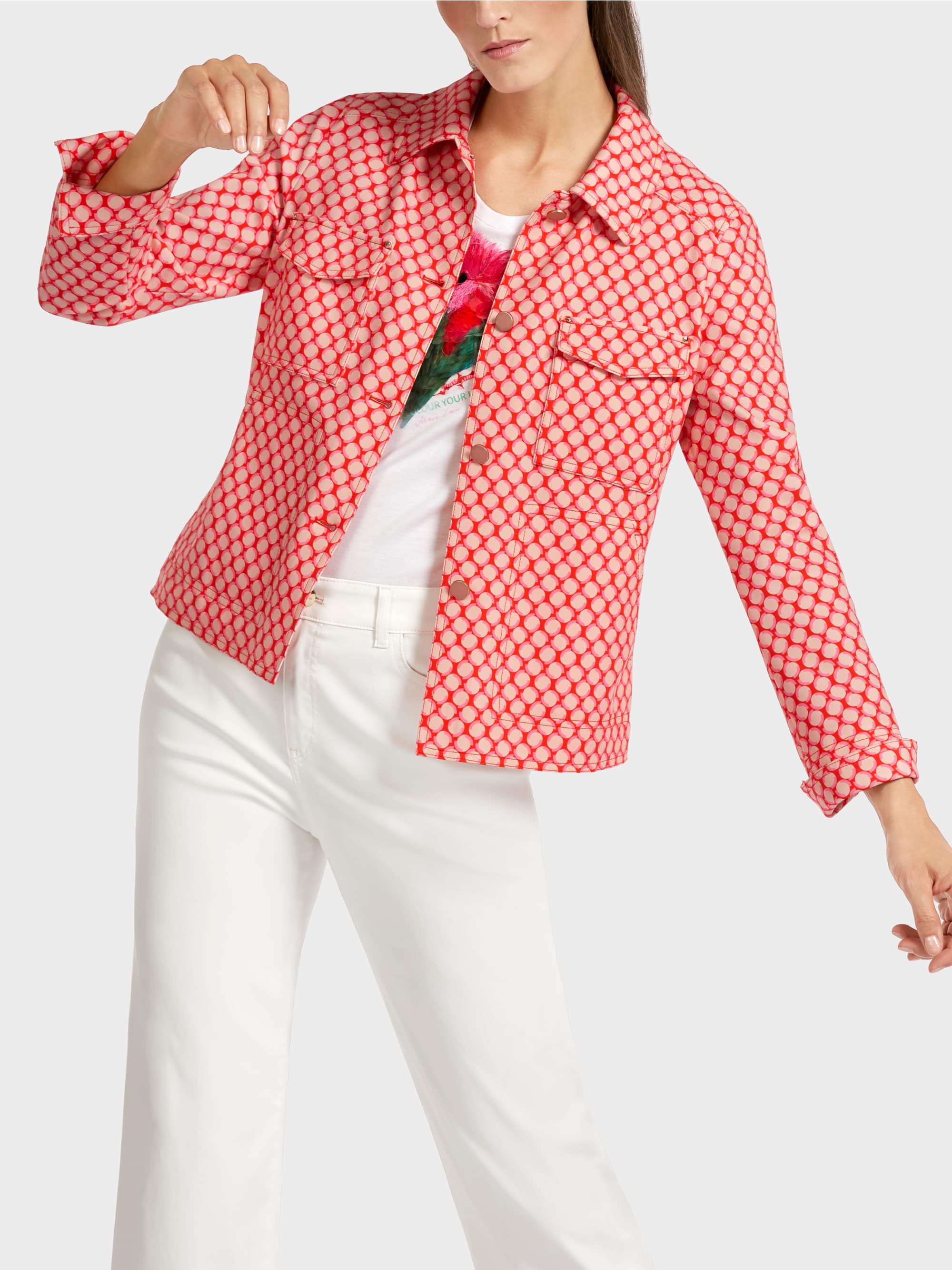 Jacket In Polka Dot Pattern