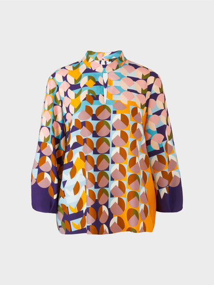 Blouse Shirt With Graphic Print