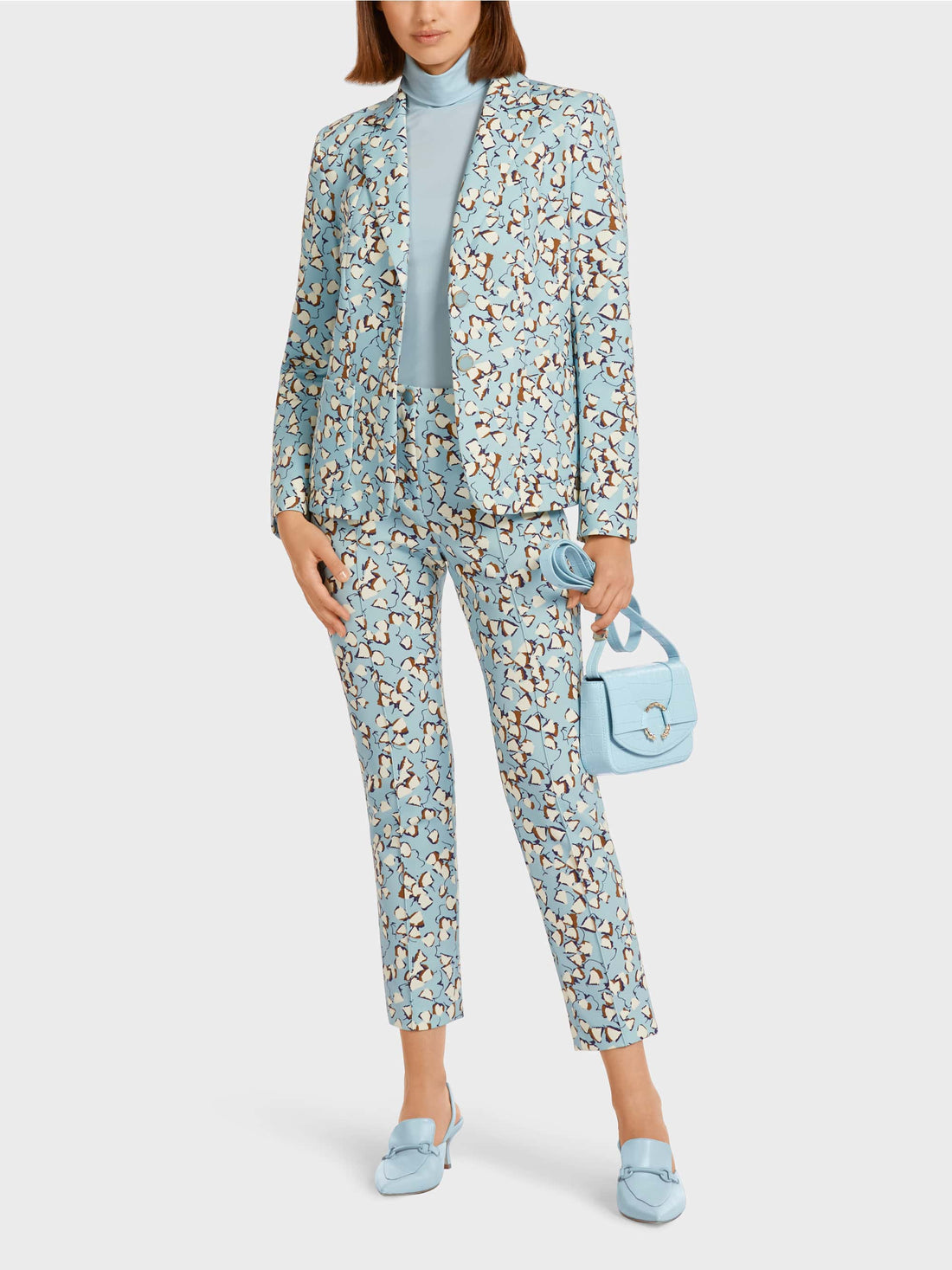 Fitted Blazer With All-Over Print