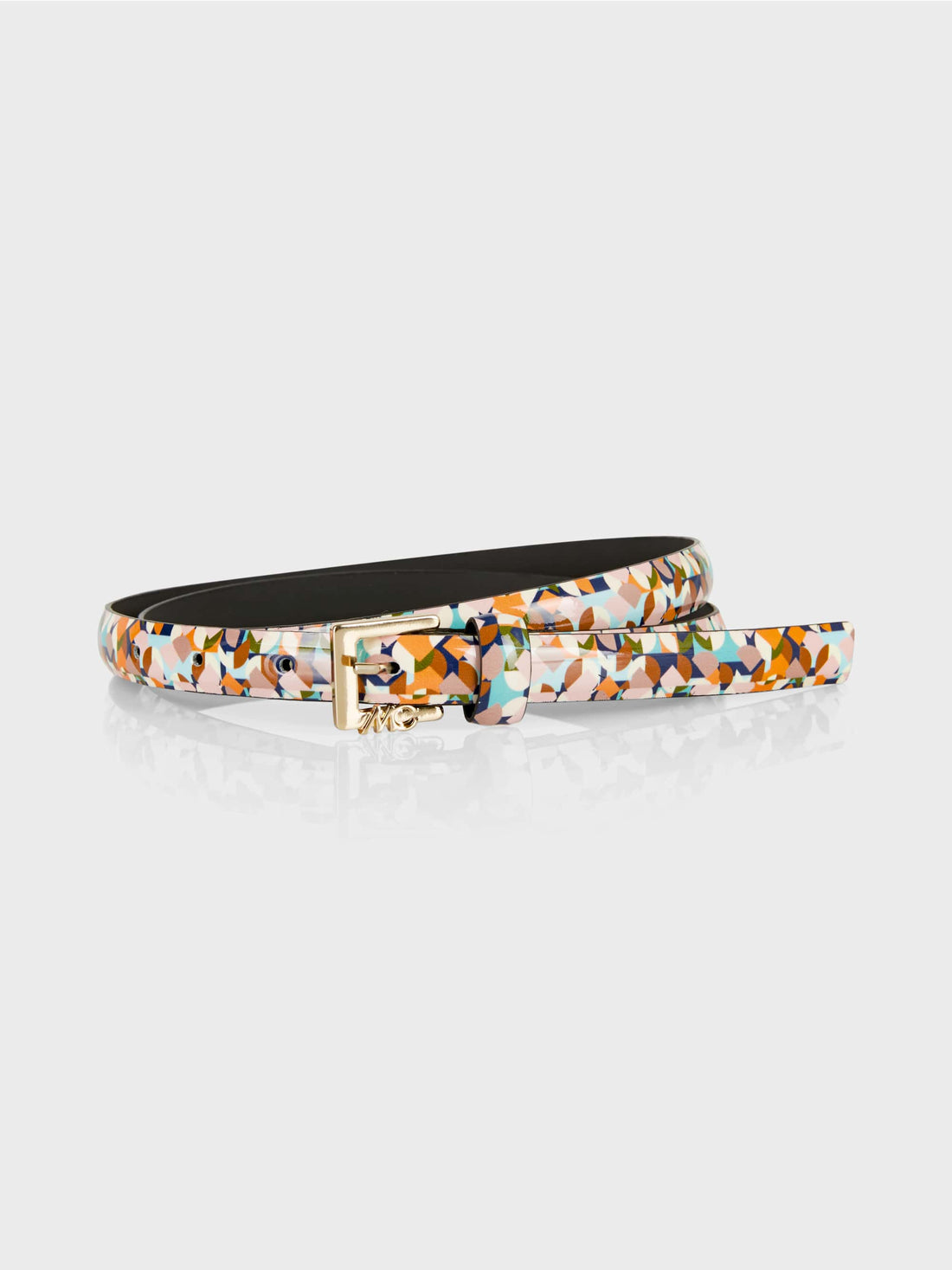 Narrow Belt With Colourful Print