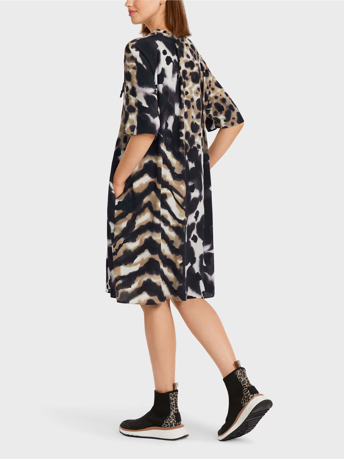 &quot;Rethink Together&quot; Mixed Print Dress