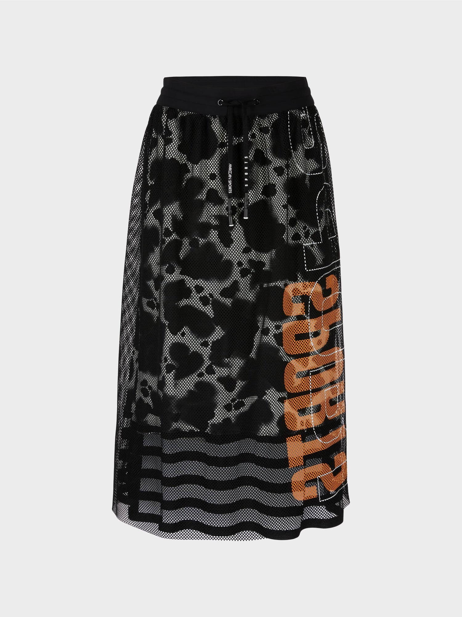 Mesh Skirt With Printed Lining