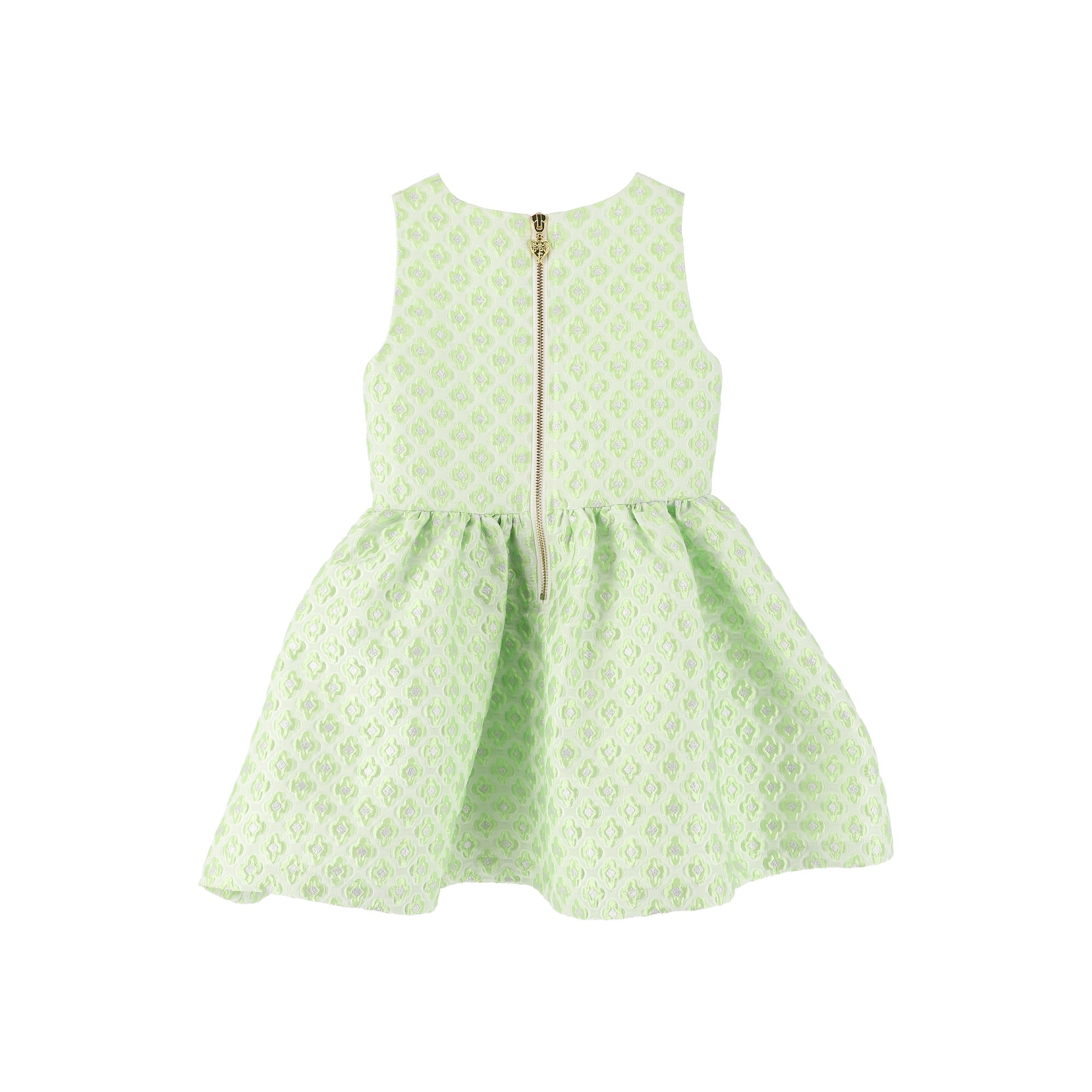 Ursula Heart Bow Dress Green - BEVAVA