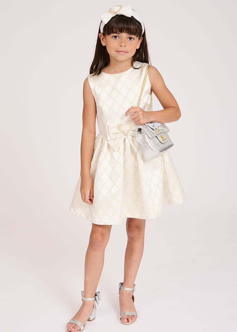 Ursula Heart Bow Dress Snowdrop - BEVAVA
