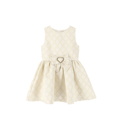 Ursula Heart Bow Dress Snowdrop