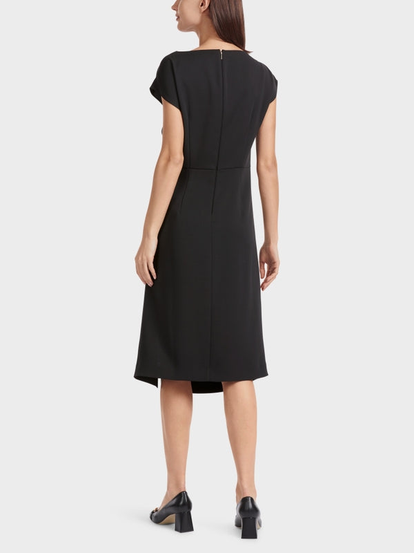 Black Short Sleeve Wrap Dress With Side Slit_VC 21.25 W56_900_02