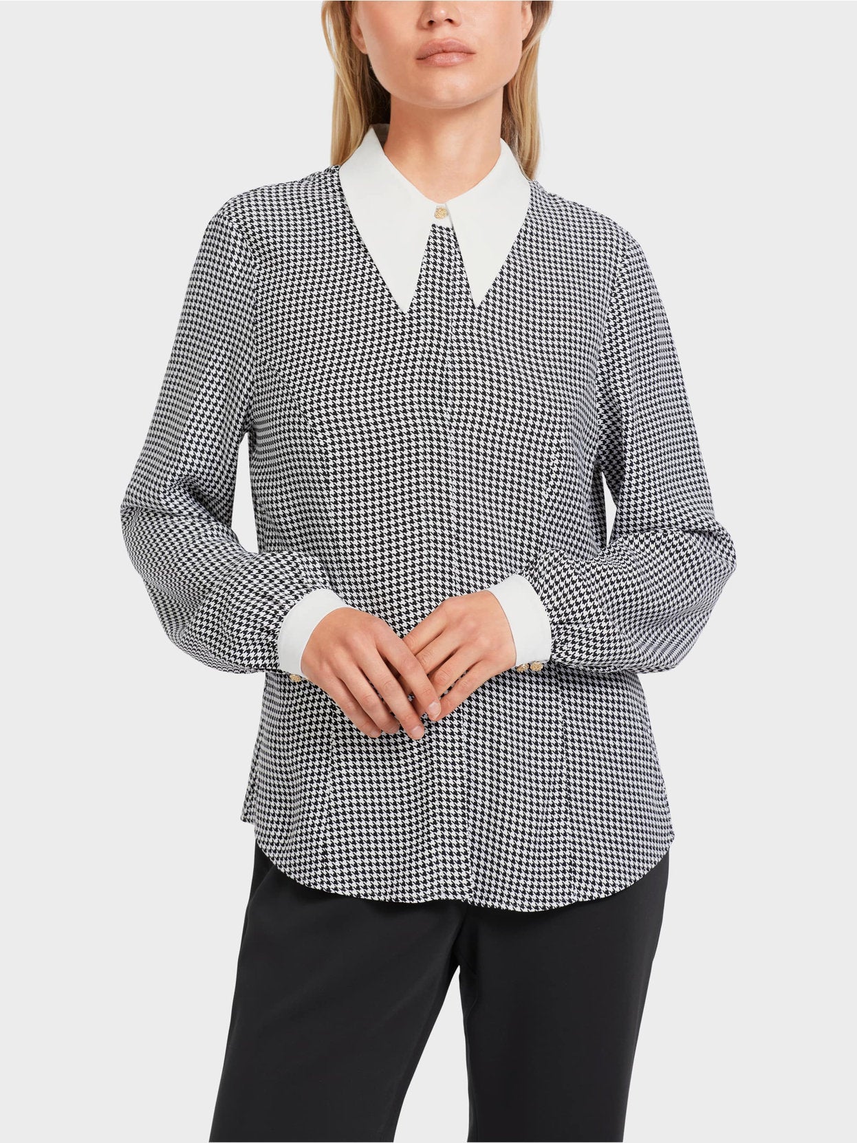 Viscose Blouse With Houndstooth Check_VC 51.34 W28_190_04