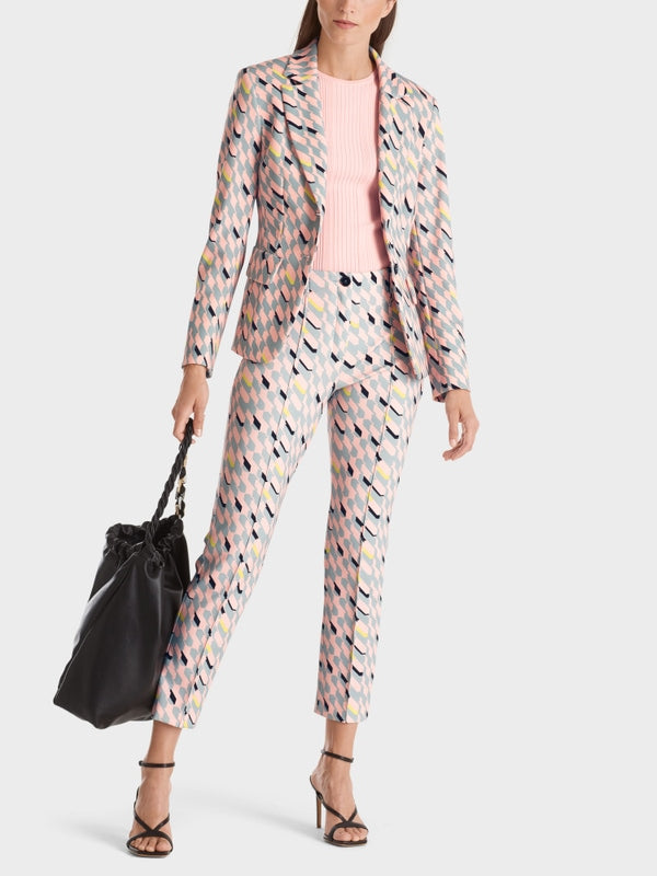 Printed Stretch Dress Trousers In Jersey_VC 81.11 J01_315_01