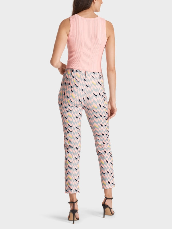 Printed Stretch Dress Trousers In Jersey_VC 81.11 J01_315_02