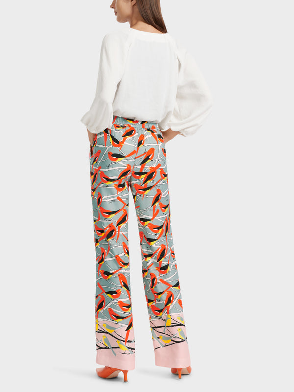 Slip-On Trousers With All-Over Bird Design_VC 81.13 W02_315_02