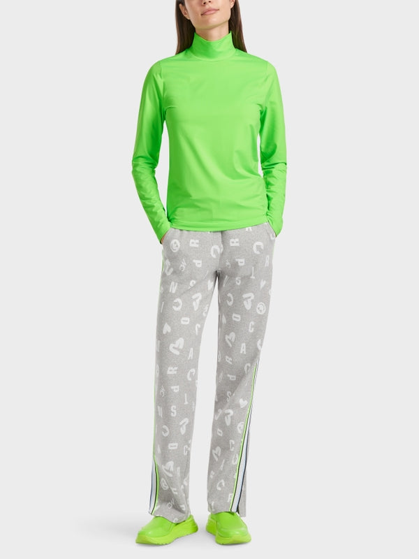 Lime green mock neck hotsell
