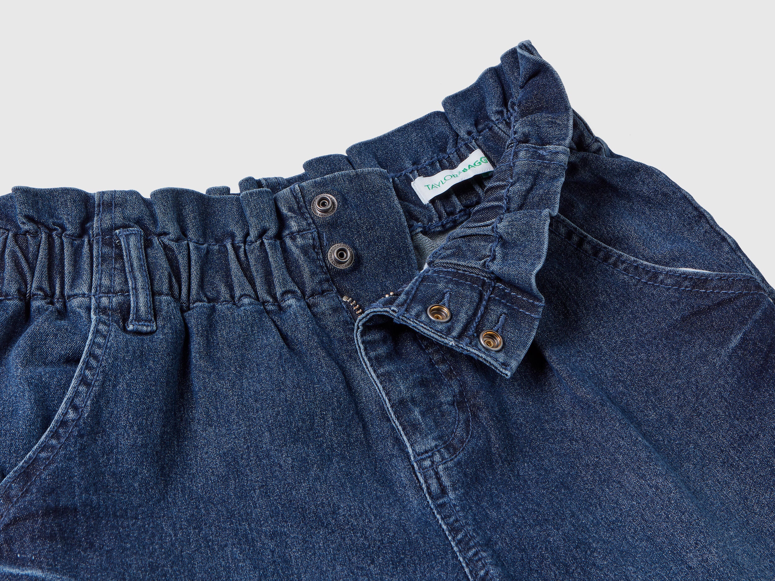 Baggy Fit Jeans With Gathered Waist - 03