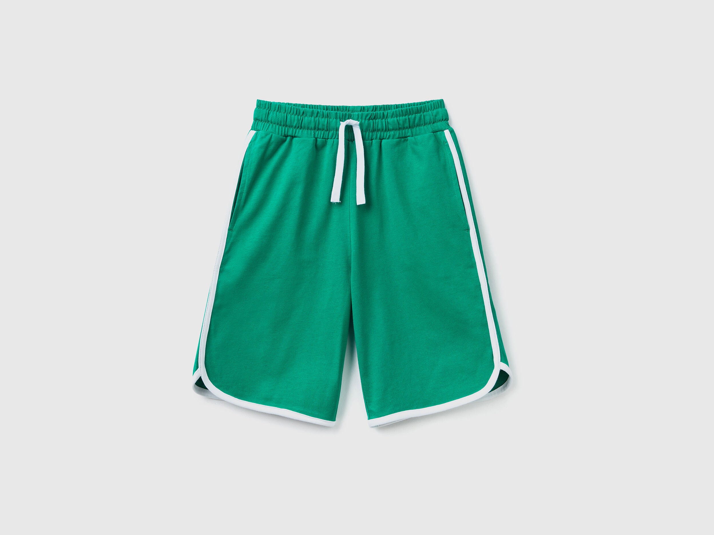 Basketball-Style Knitted Shorts With Drawstring