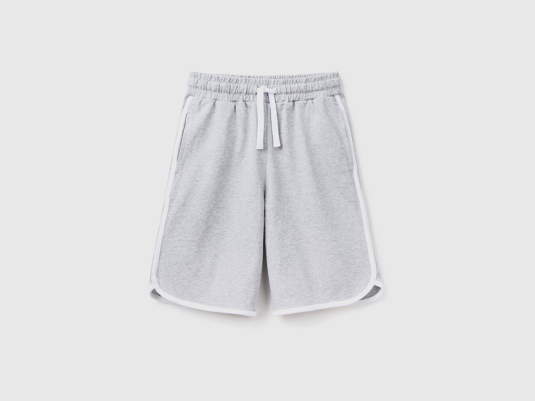 Basketball-Style Knitted Shorts With Drawstring