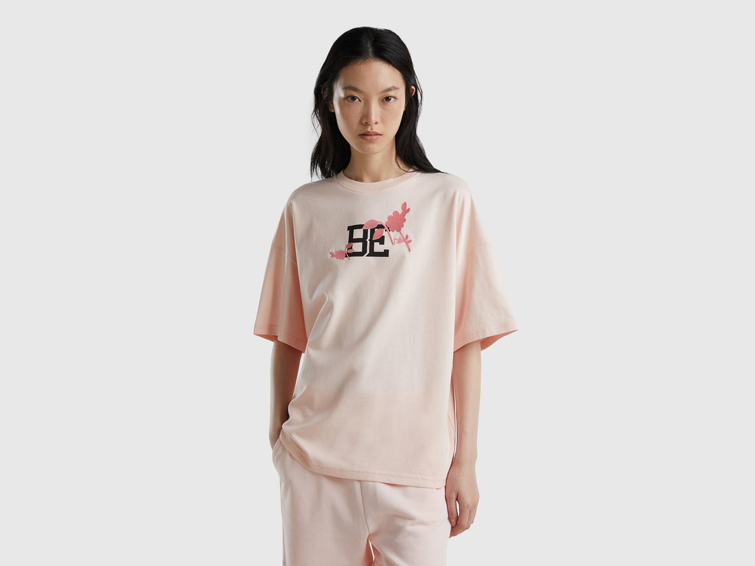 &quot;Be&quot; T-Shirt With Print And Embroidery