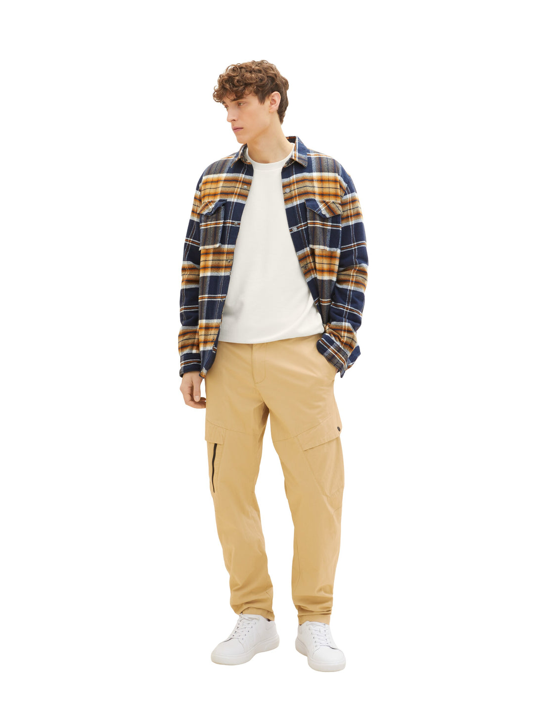 Beige Cargo Trousers