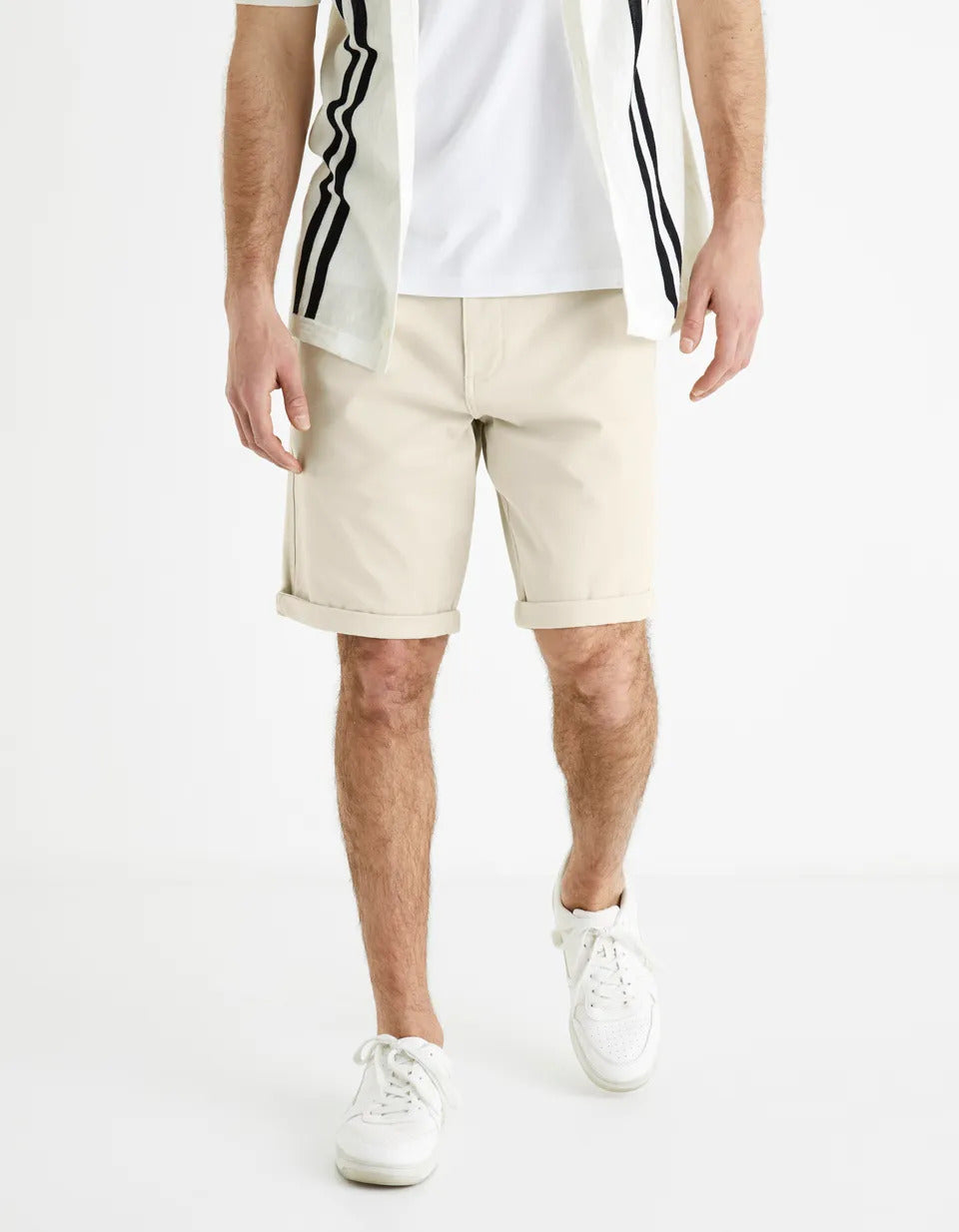 Beige Chino Shorts