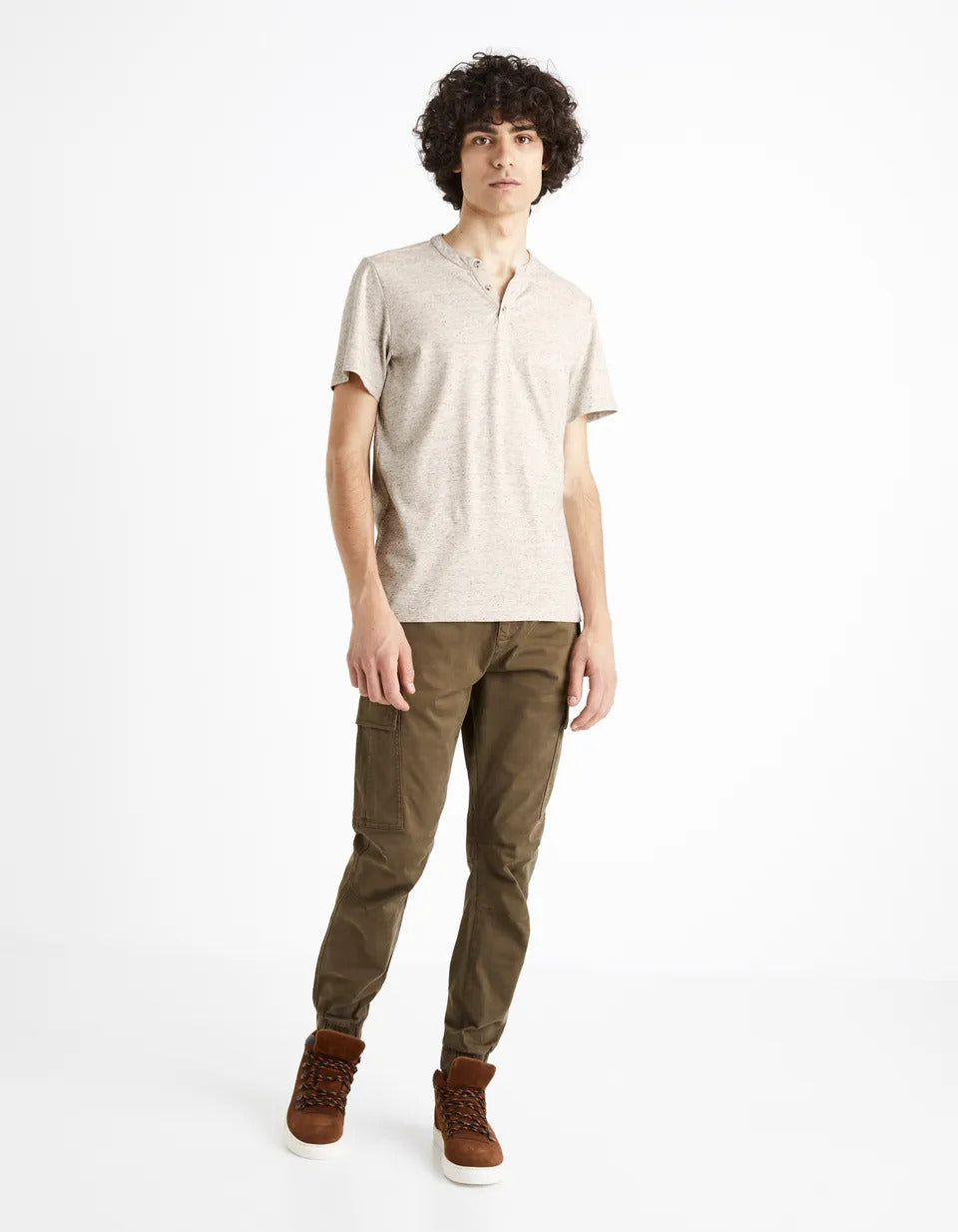 Beige Short Sleeve T-shirt