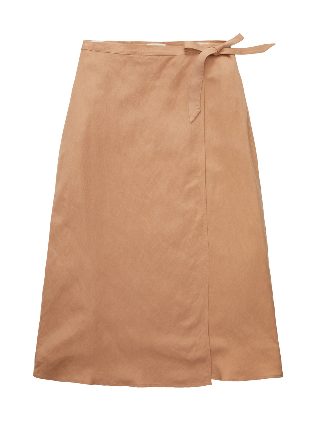 Beige Wrap Around Knee-Length Skirt