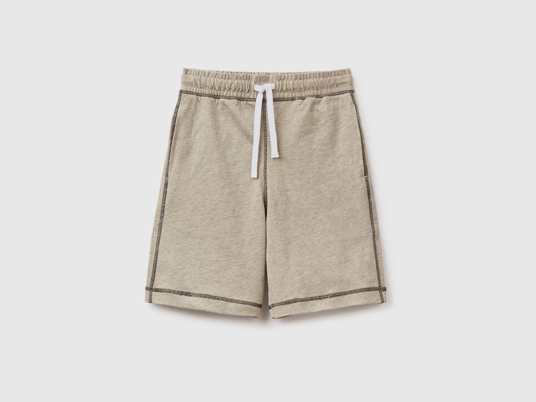 Bermuda Knitted Shorts In Marl Jersey