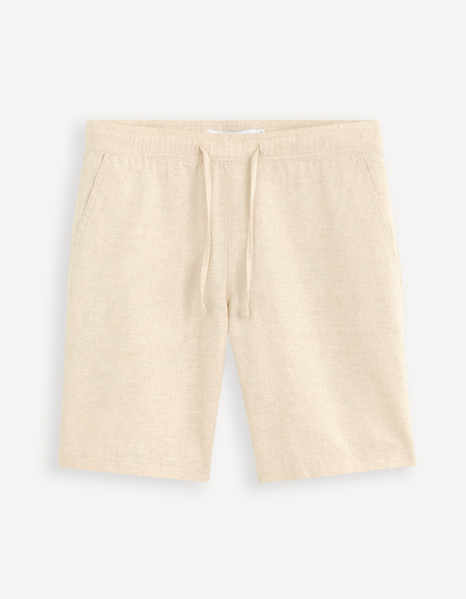 Bermuda Shorts In Cotton Linen - Natural - 05