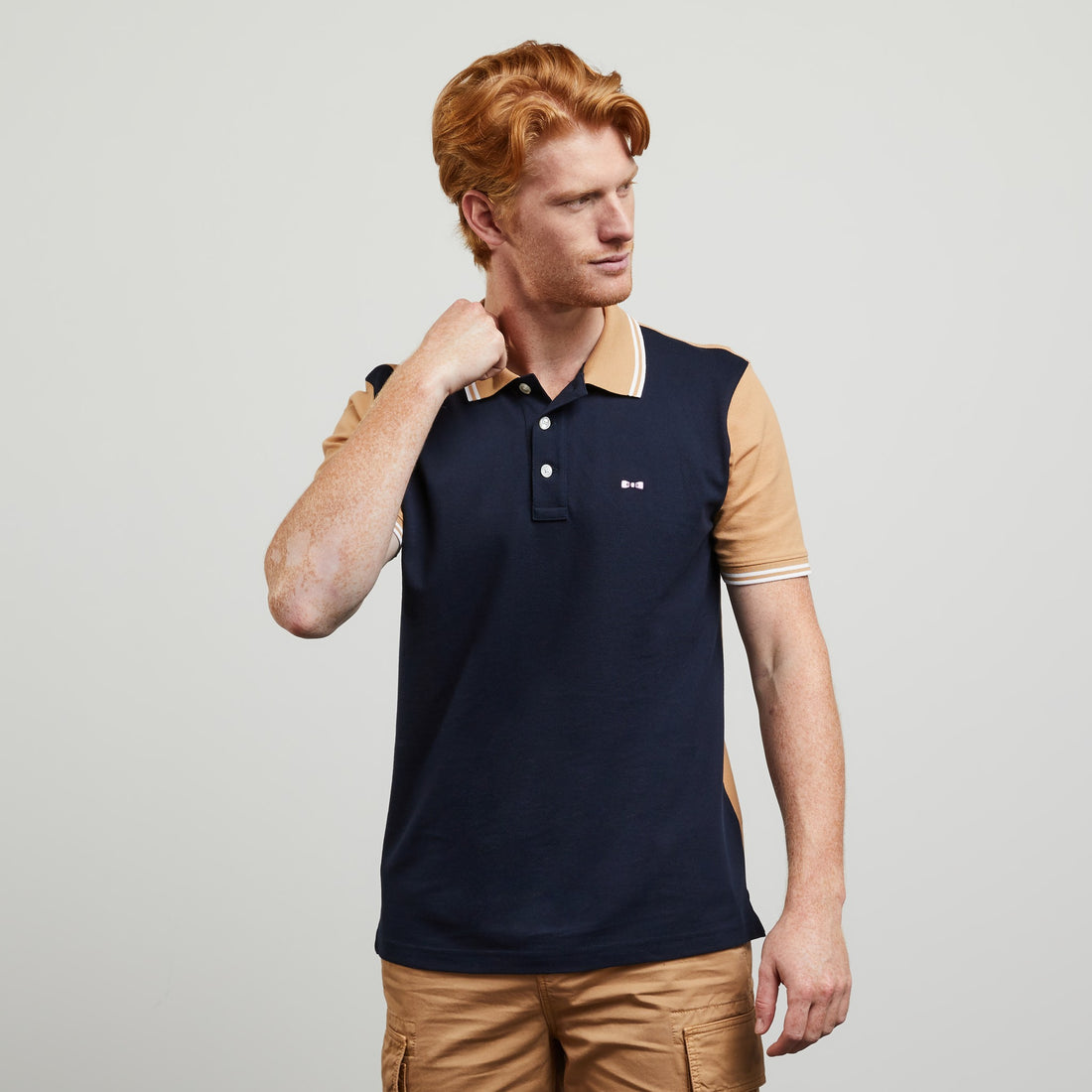Bicolour Polo With Contrasting Trims - 02