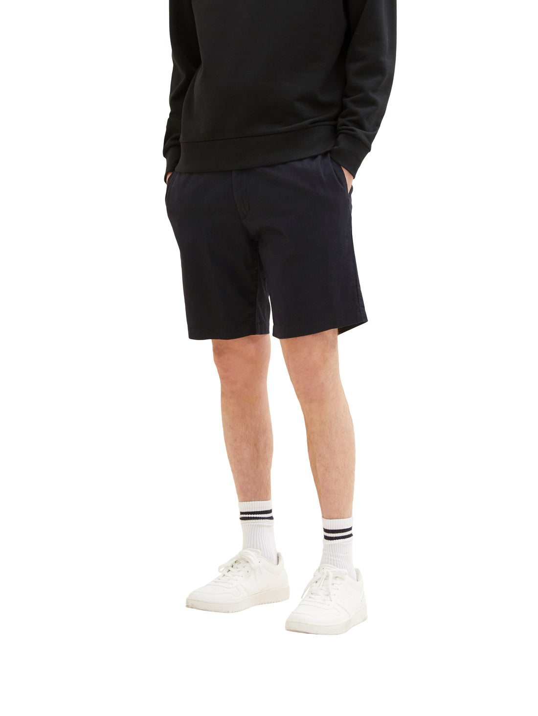 Black Chino Shorts With Drawstring