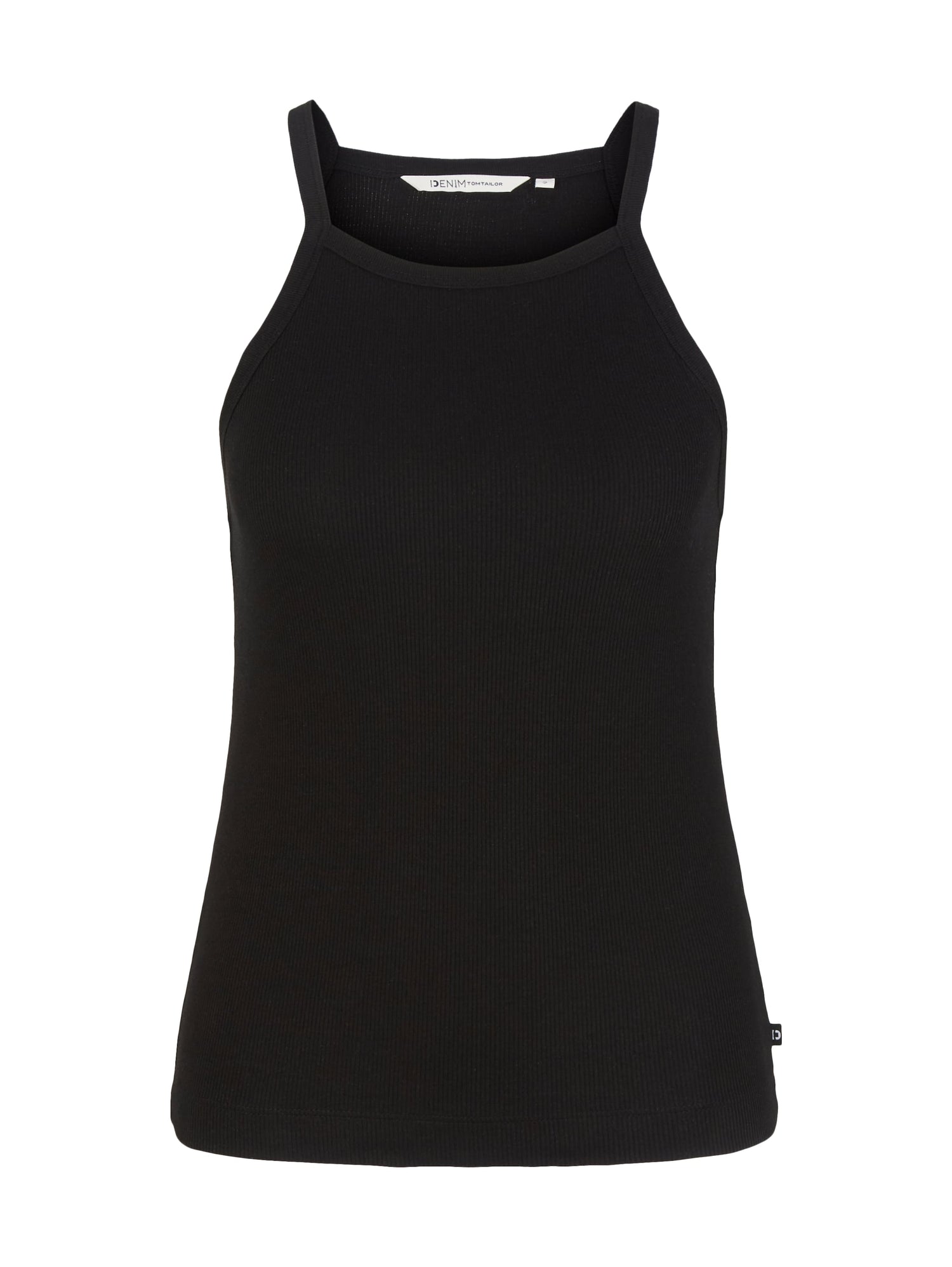 Black Halter Neck Tank Top