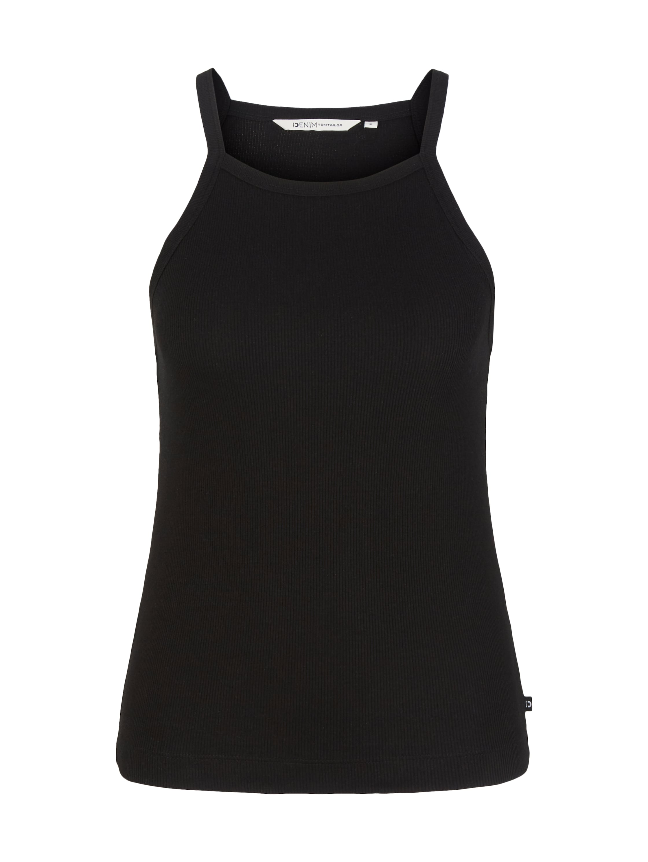Black Halter Neck Tank Top