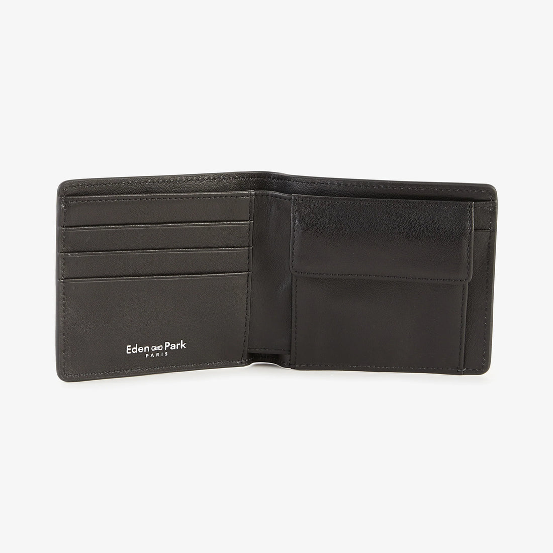 Black Leather Italian Wallet - 02