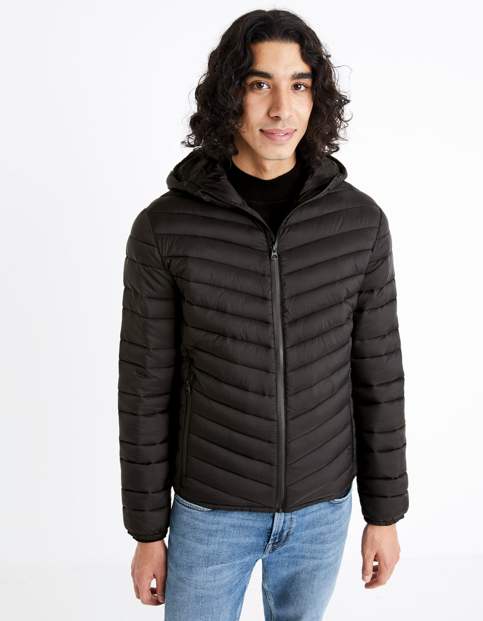 Black Quilted Puffer Jacket