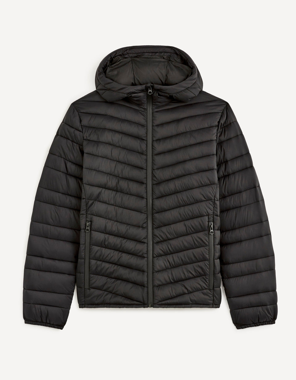 Black Quilted Puffer Jacket