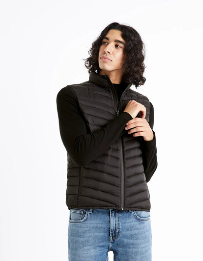 Black Quilted Puffer Vest