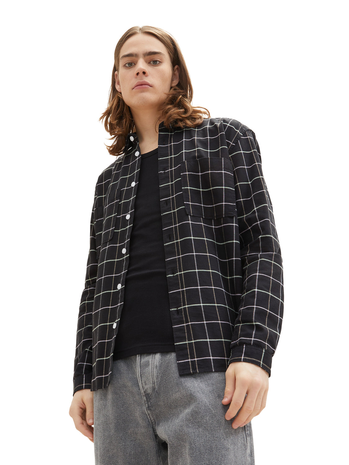 Black Striped Long Sleeve Shirt Tom Tailor