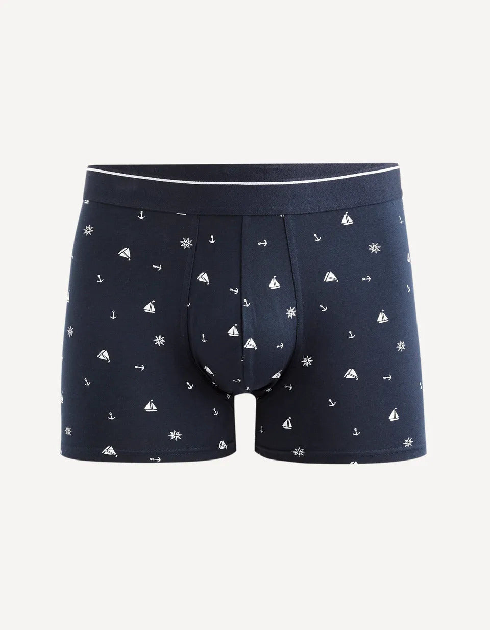 Blue All-Over Print Knitted Boxers