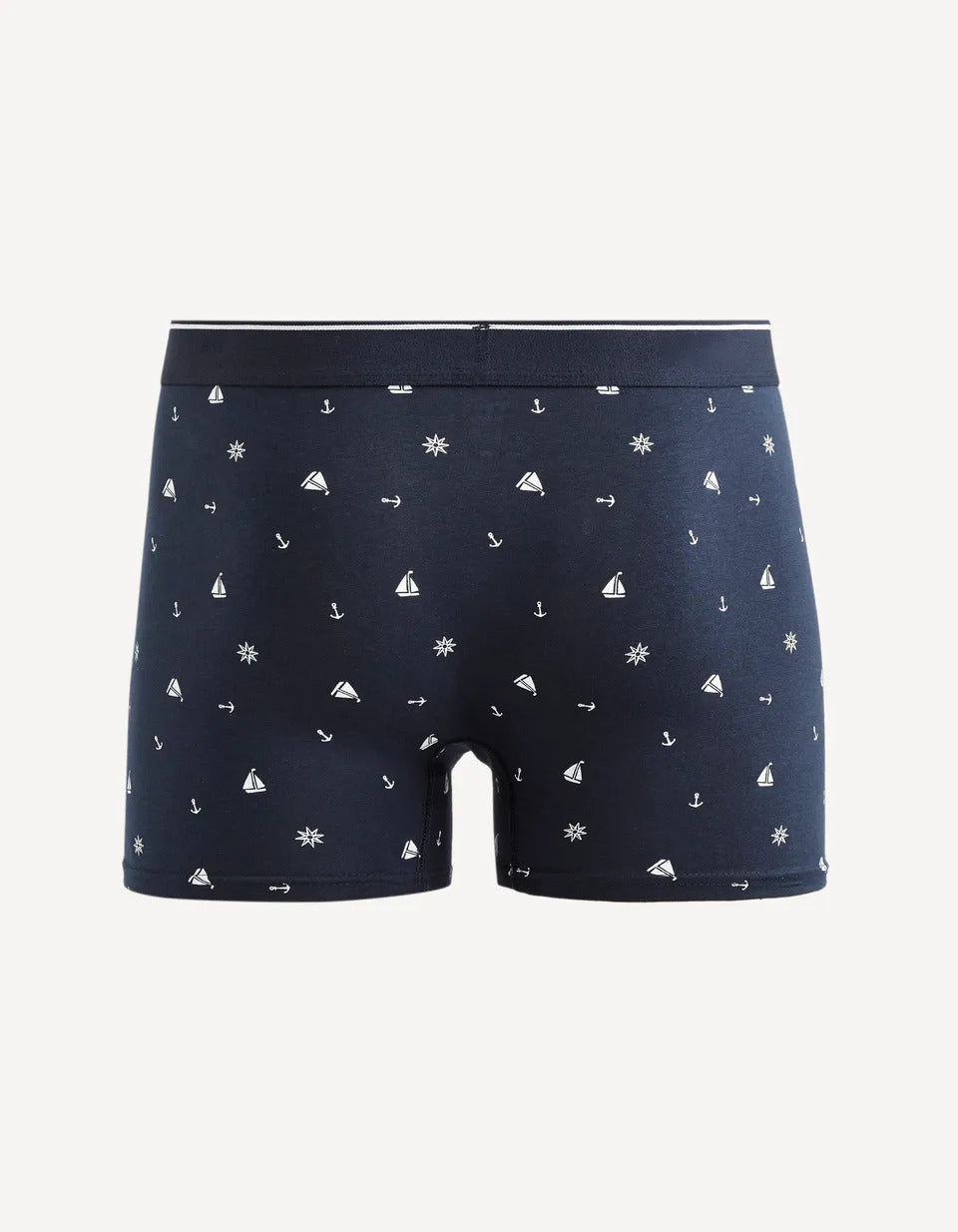 Blue All-Over Print Knitted Boxers