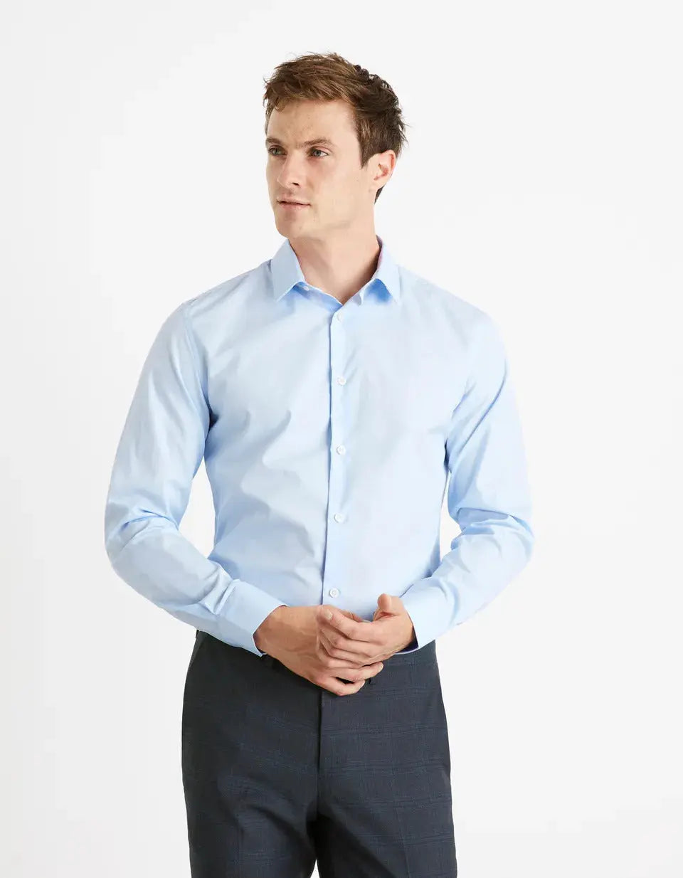Blue Long Sleeve Shirt - BEVAVA