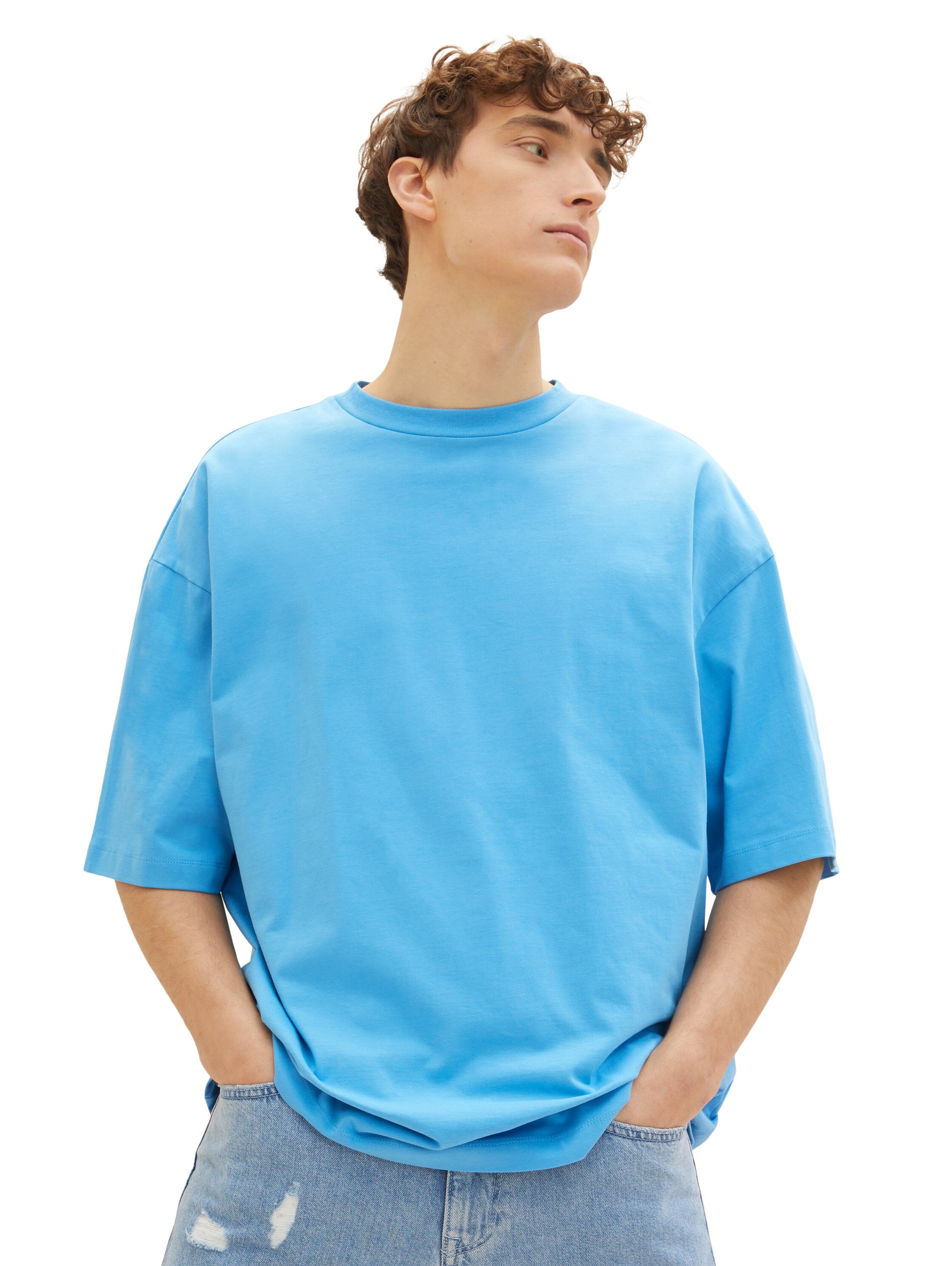 Blue Over-sized Short Sleeve T-Shirt
