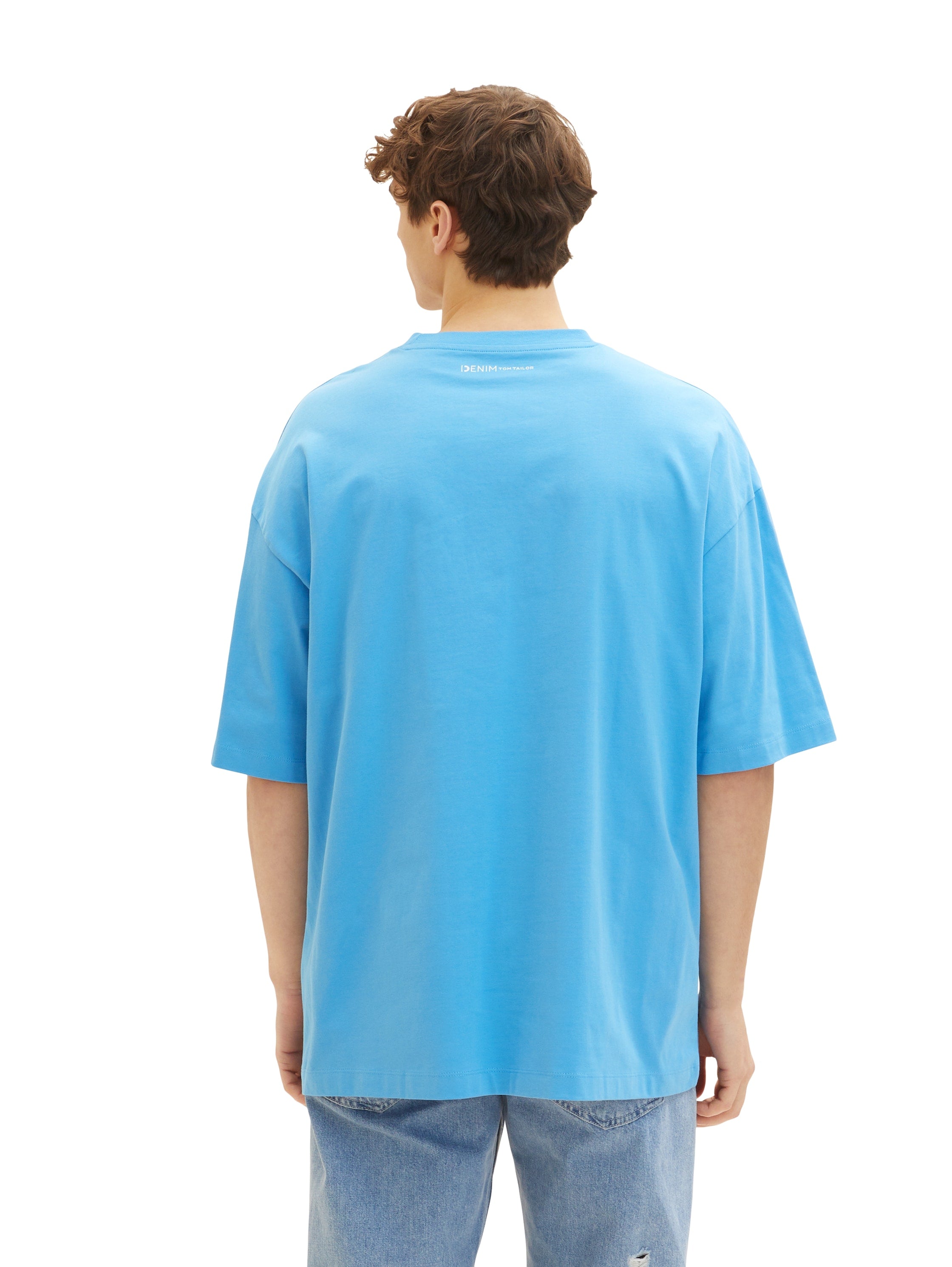 Blue Over-sized Short Sleeve T-Shirt