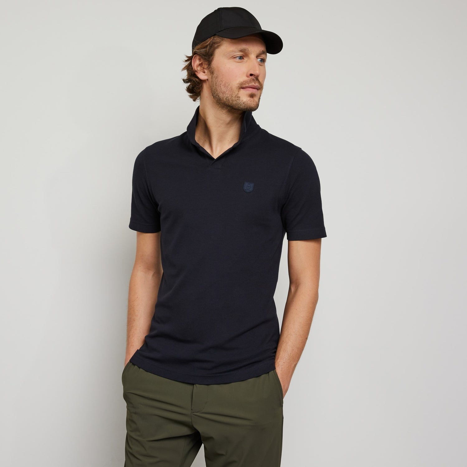 Blue Polo In Cotton Pique - 02