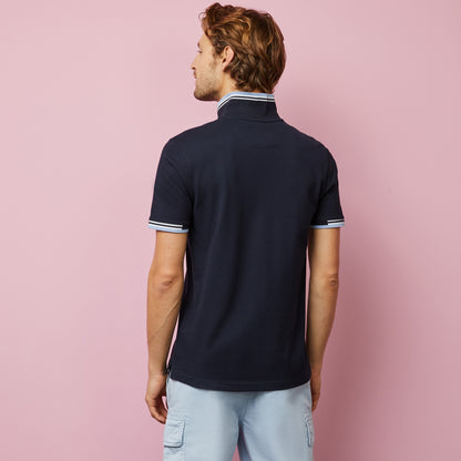 Blue Polo With Contrasting Trims - 03