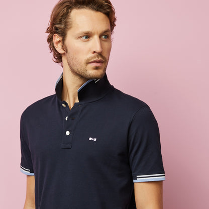 Blue Polo With Contrasting Trims - 04