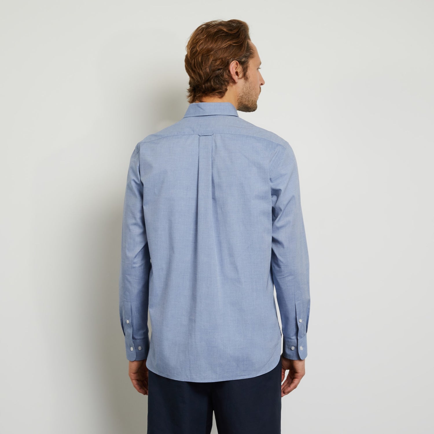 Blue Shirt In Zephyr Cotton - 03