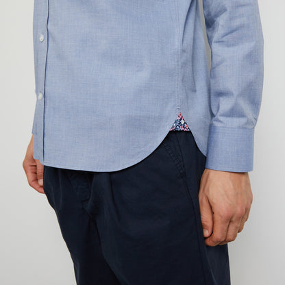 Blue Shirt In Zephyr Cotton - 06