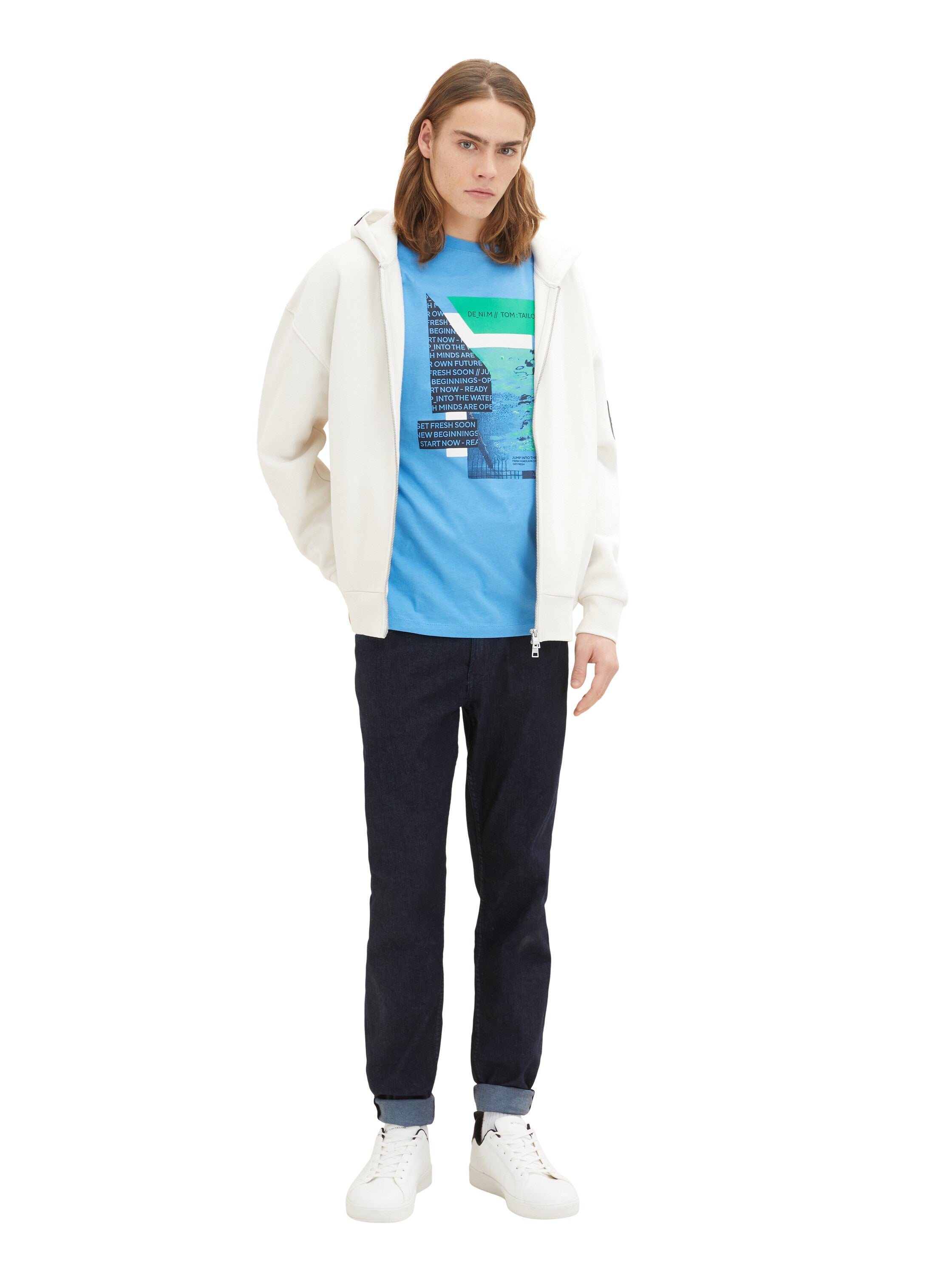 Blue Short Sleeve Graphic T-Shirt - BEVAVA