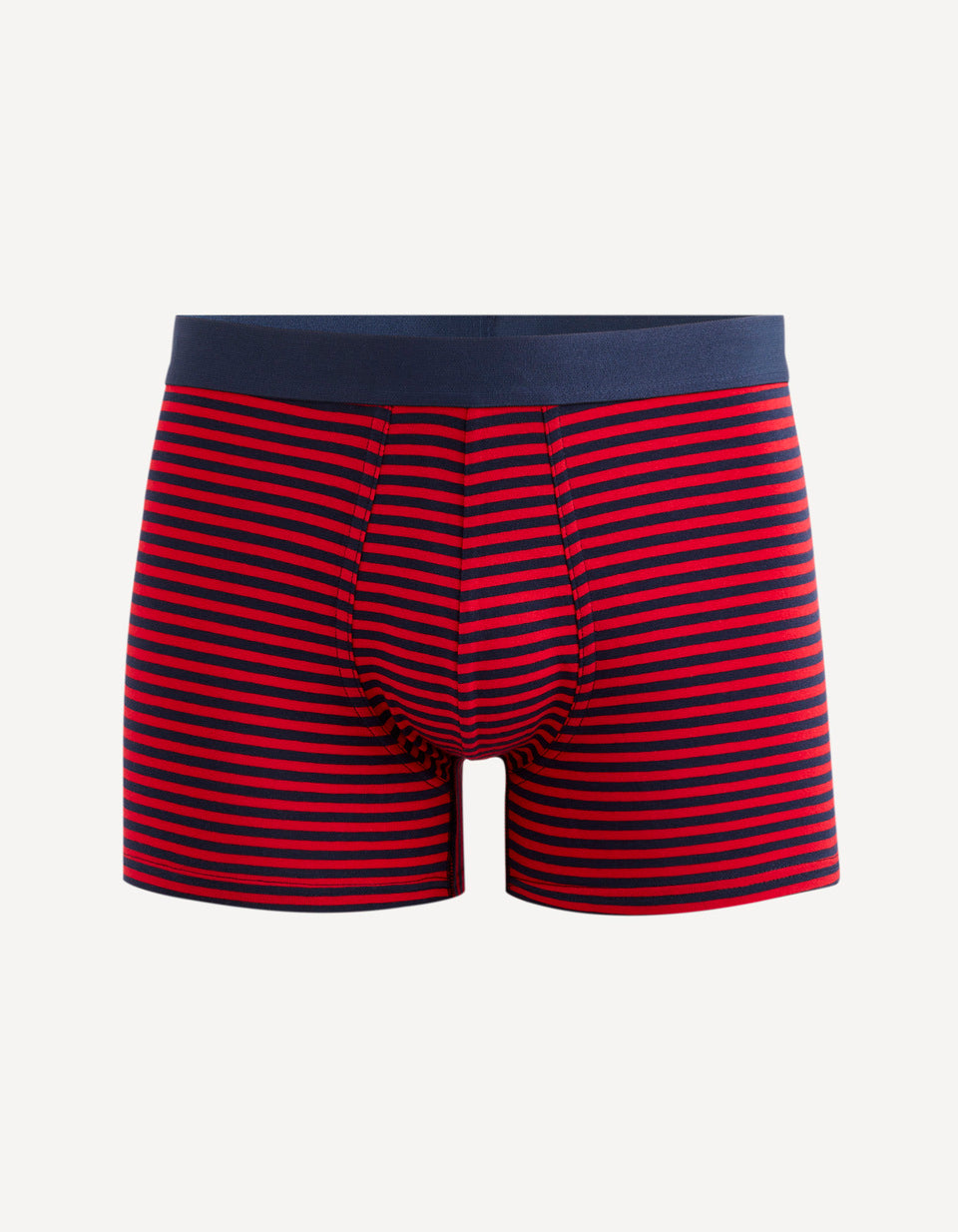 Boxers In Striped Stretch Cotton - Red - 01