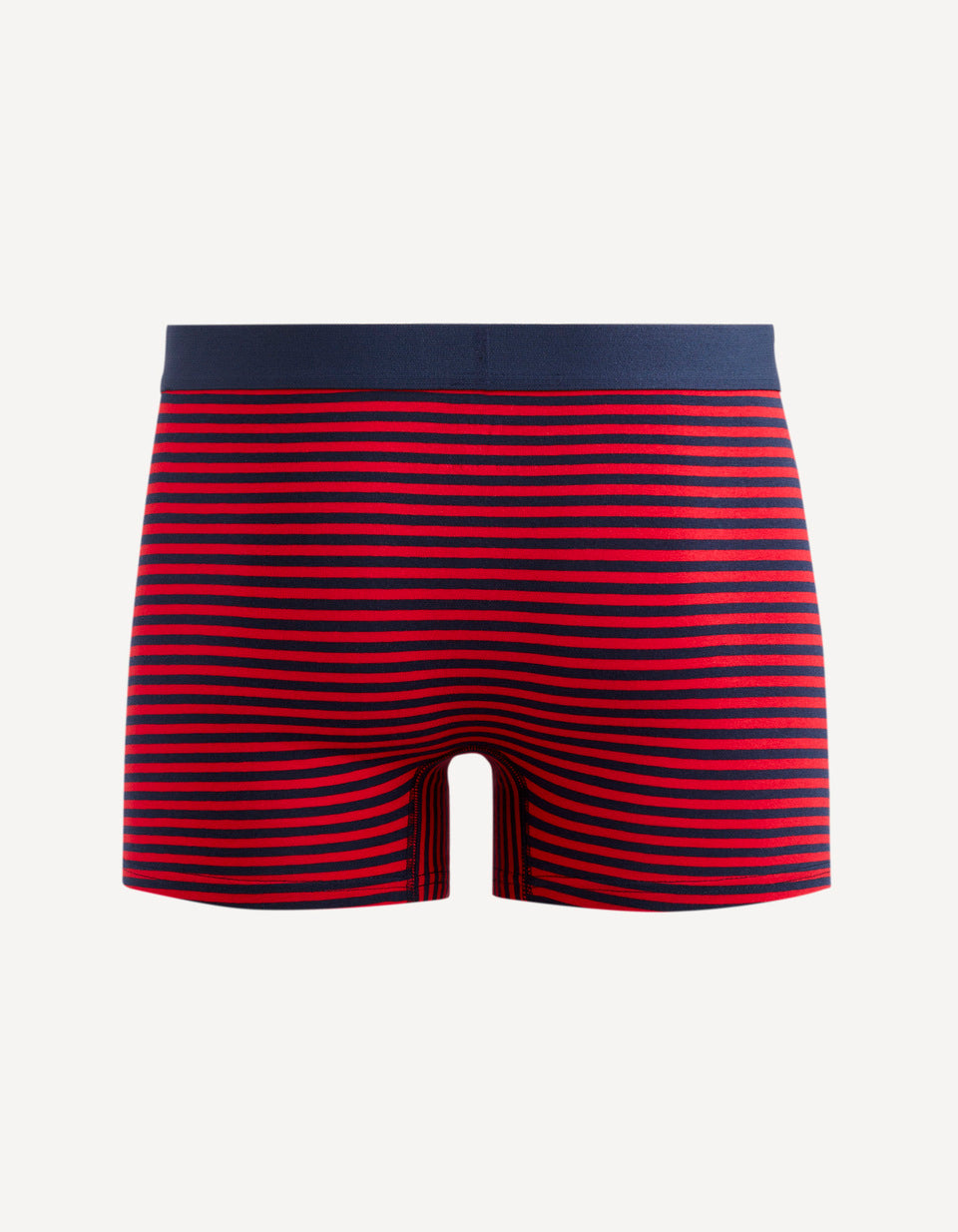 Boxers In Striped Stretch Cotton - Red - 02